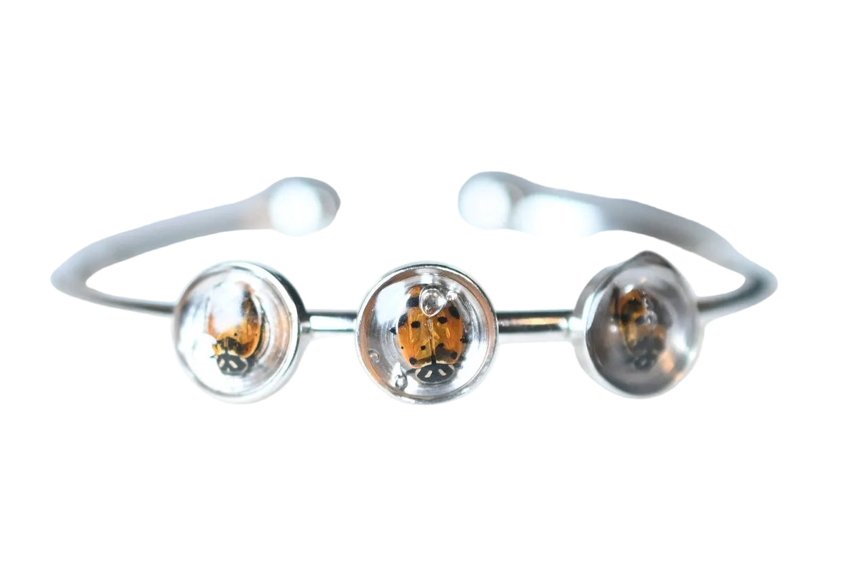 Silver Ladybug Bracelet