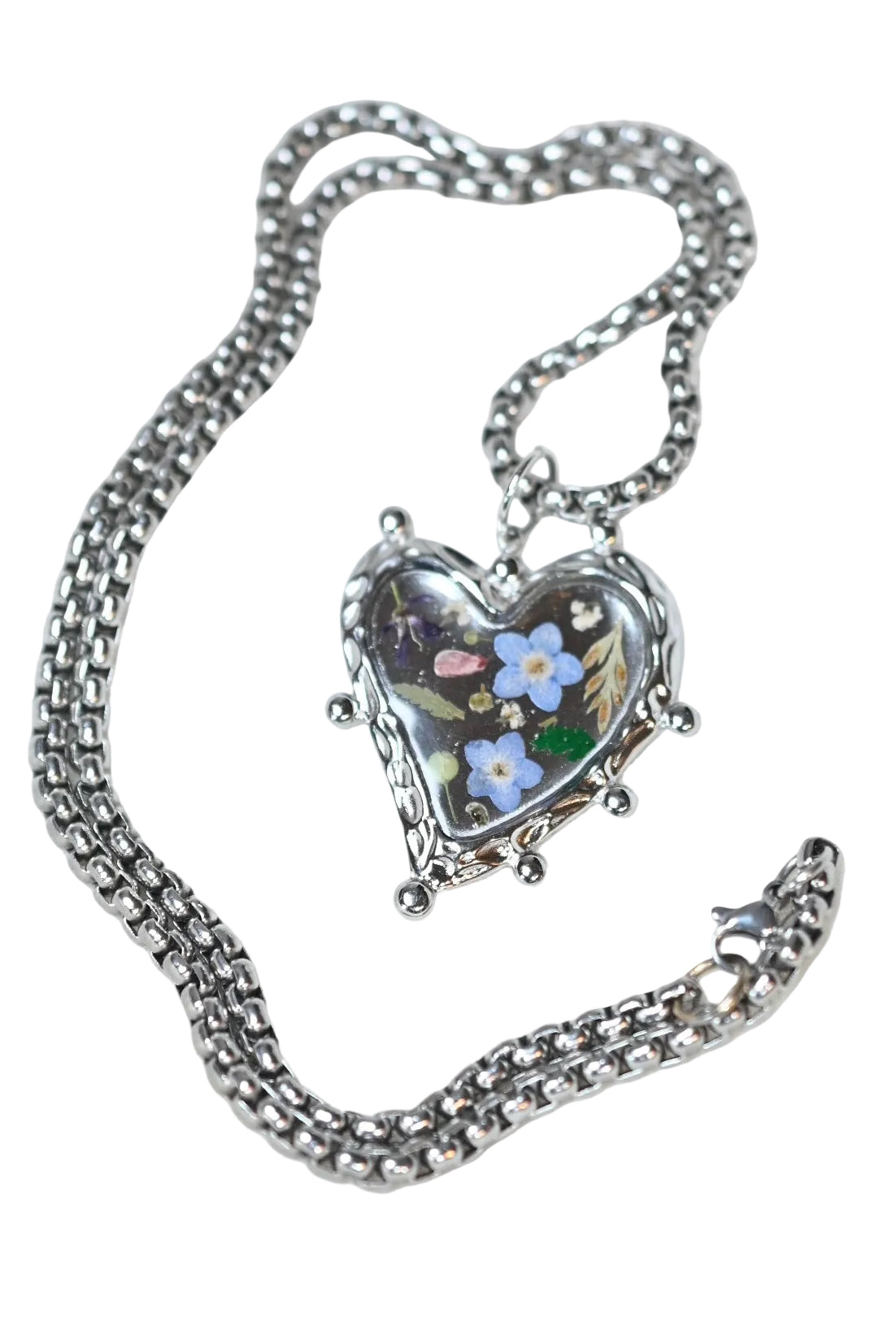 Silver Wildflower Necklace