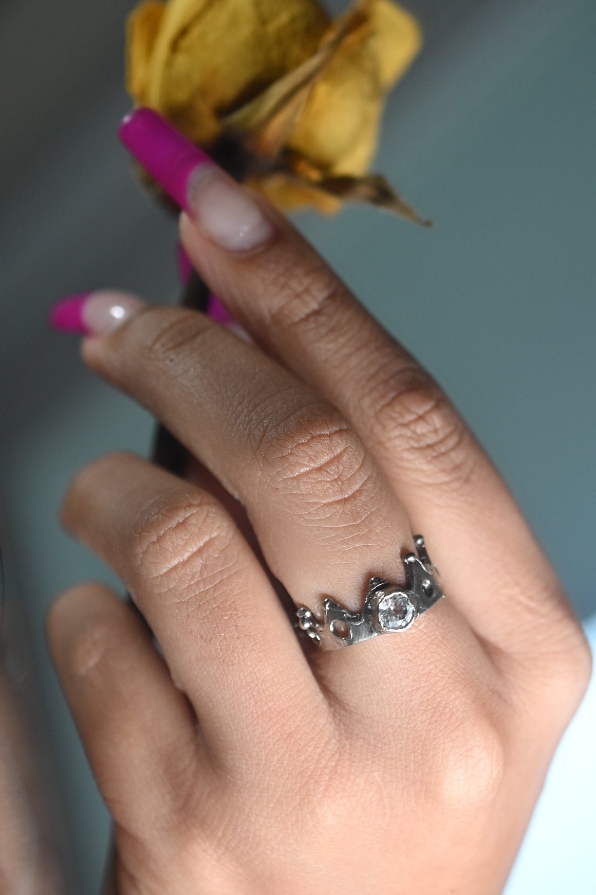 Quartz Crown Ring