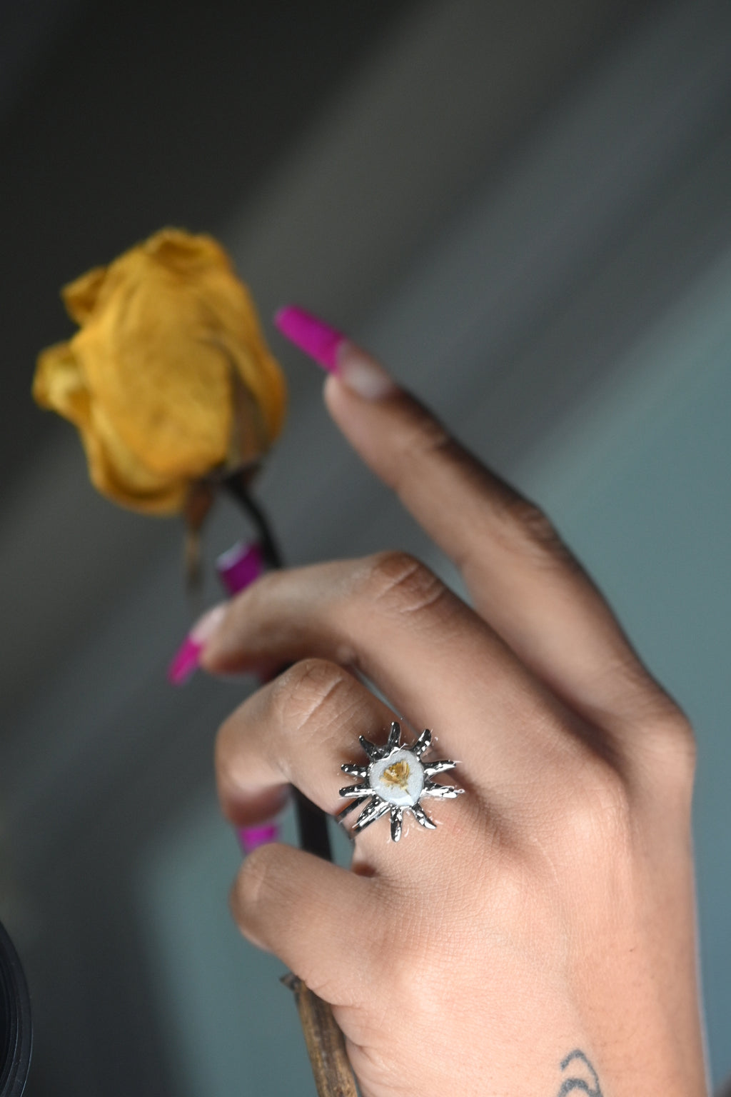 Silver Wildflower Ring