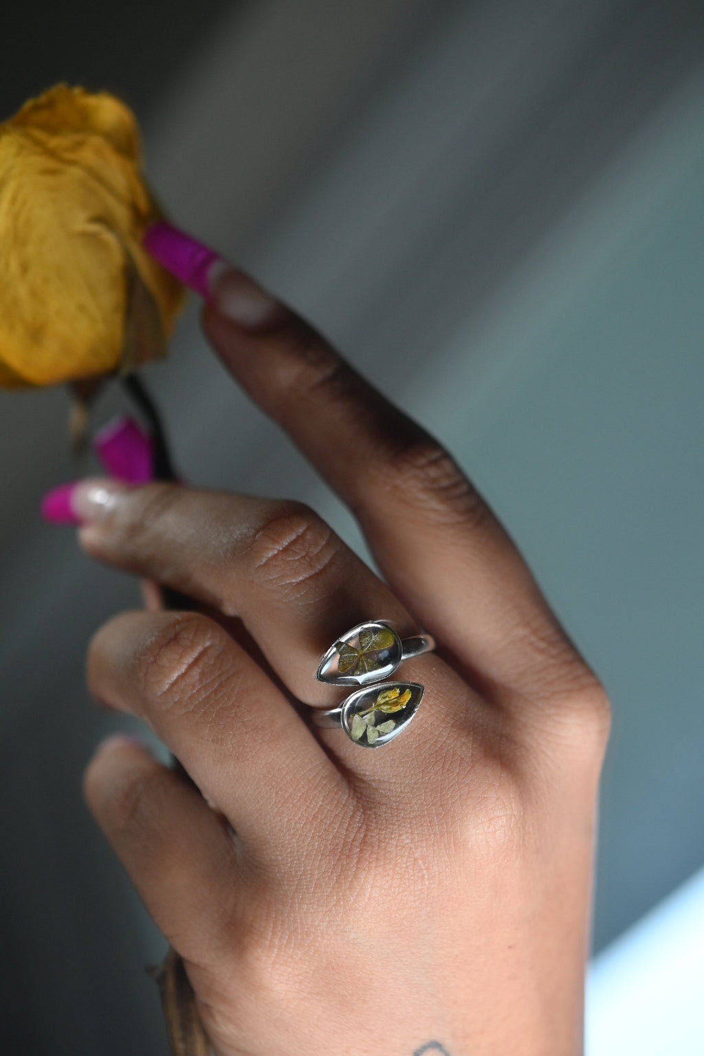 Silver Wildflower Ring