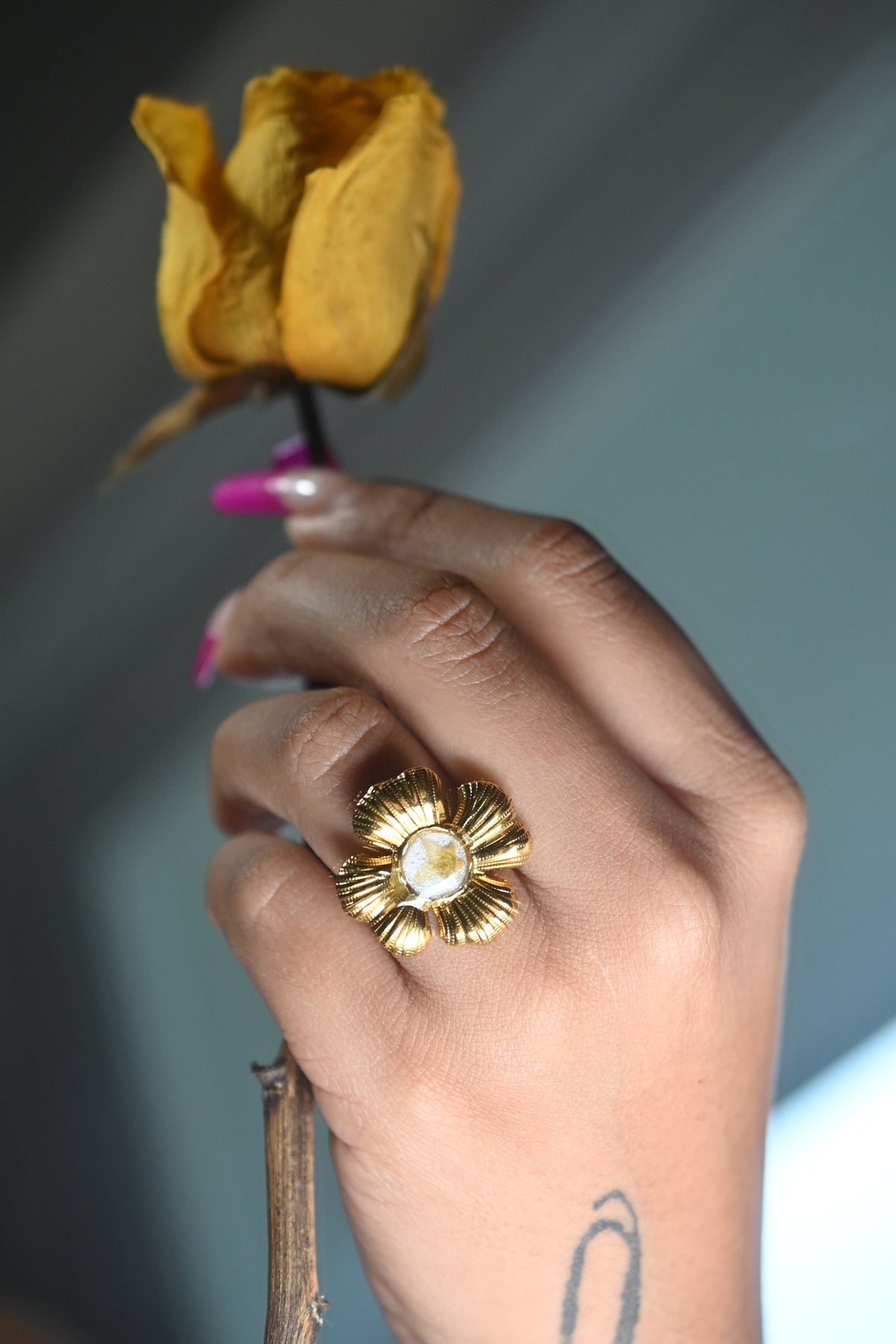 Gold Wildflower Ring
