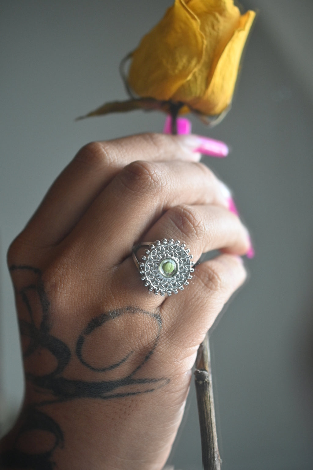 Florida Wild Mustard Silver Ring