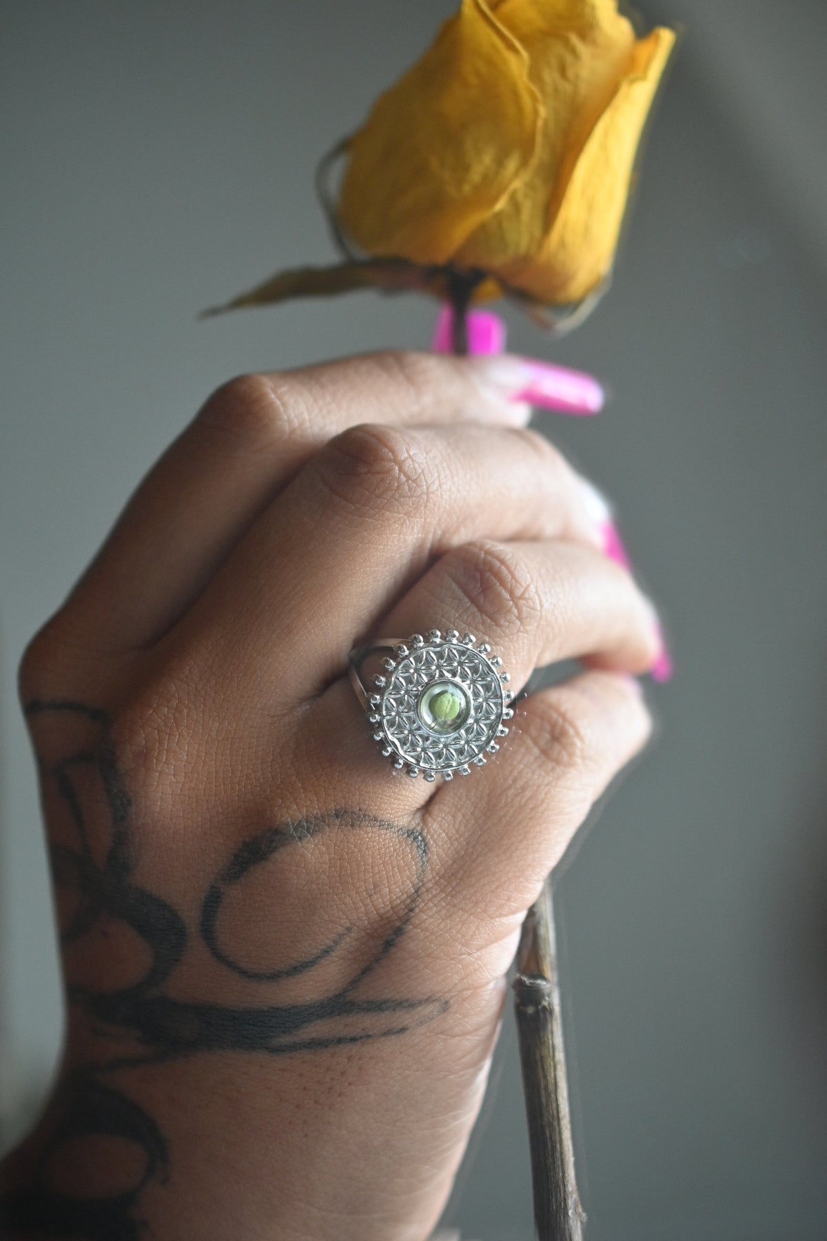 Florida Wild Mustard Silver Ring