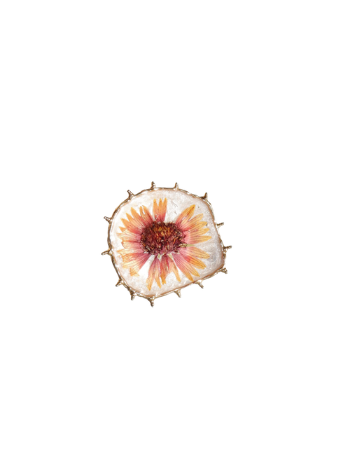 001 Flower Shield Ring