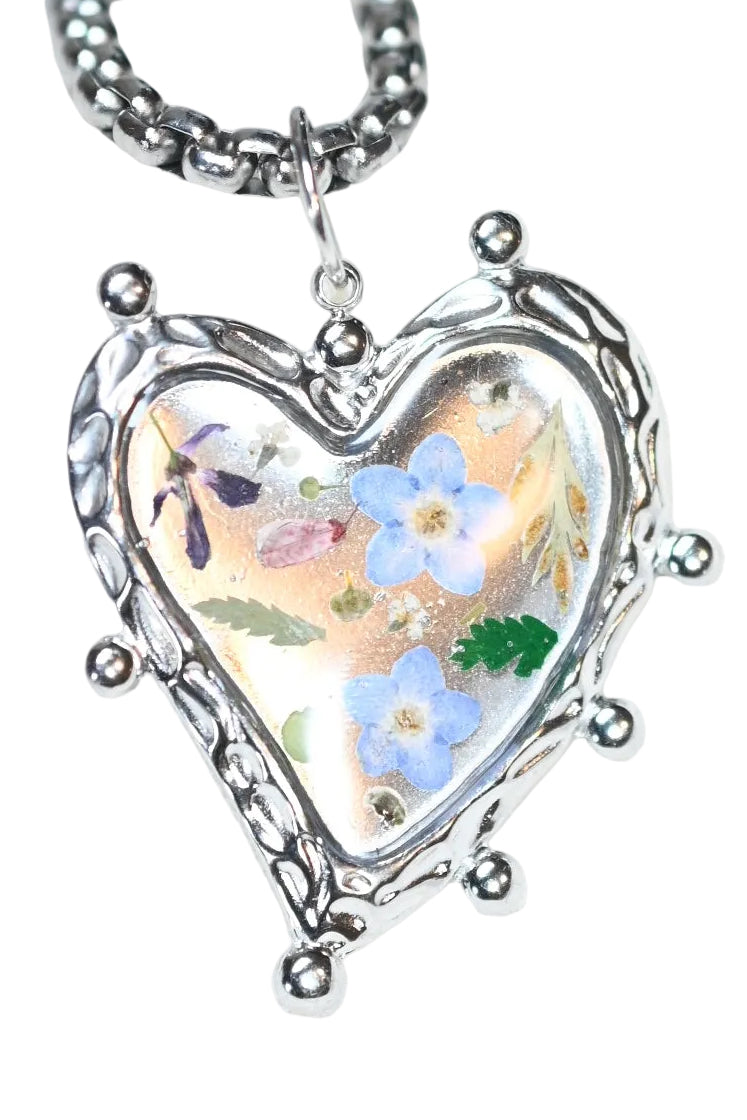 Silver Wildflower Necklace