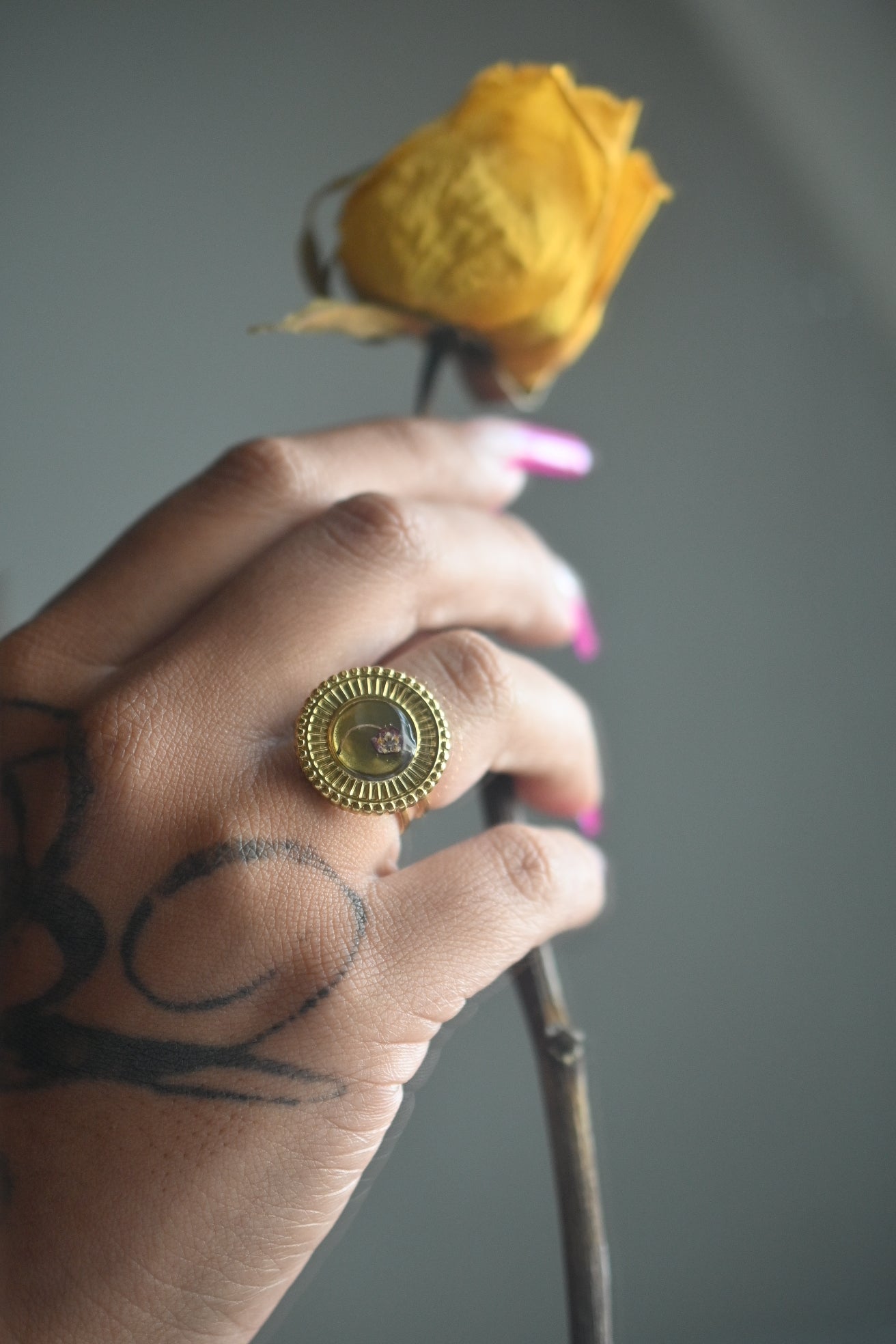 Unknown Wildflower Gold Ring