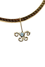 Load image into Gallery viewer, aquamarine butterfly necklace
