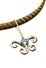 Load image into Gallery viewer, aquamarine butterfly necklace
