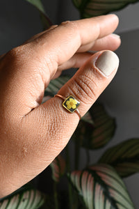 Cocoa Yellow Blossom Ring